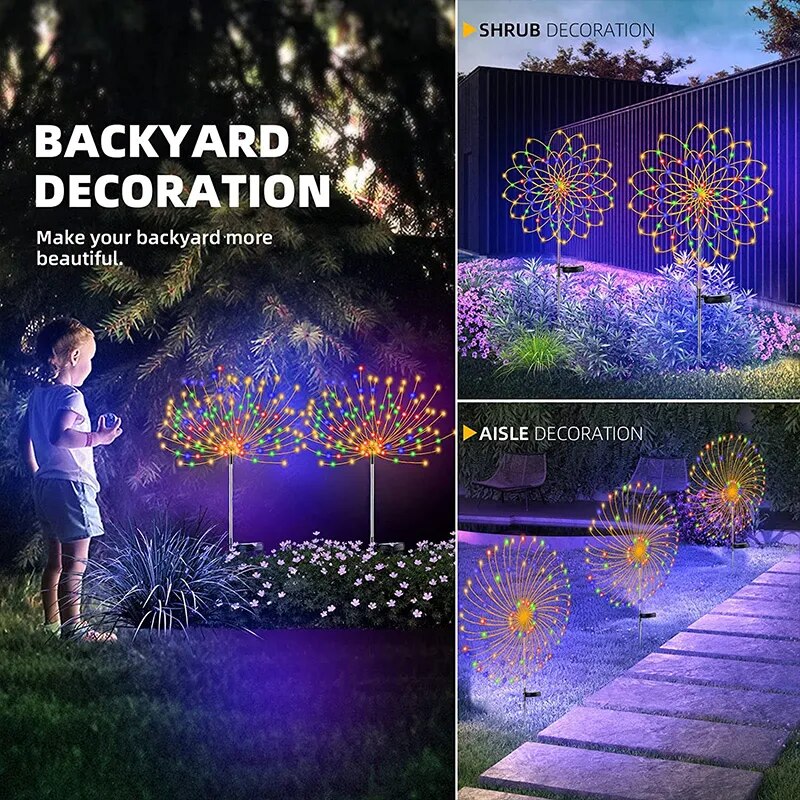 Solar Firework Fairy Lights