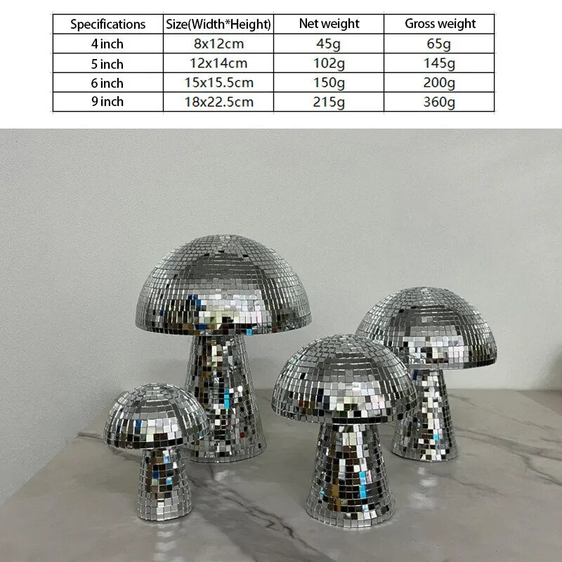 Disco Ball Mushroom Decor