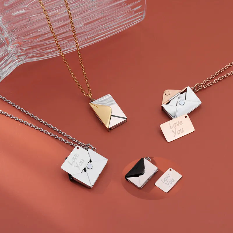 Whispering Envelope Secret Message Necklace