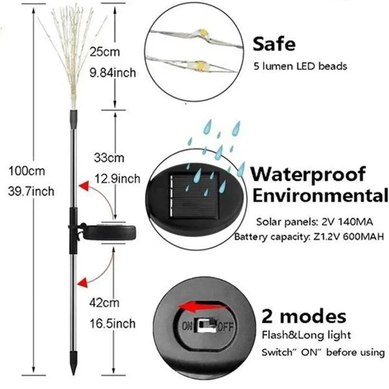 Solar Firework Fairy Lights