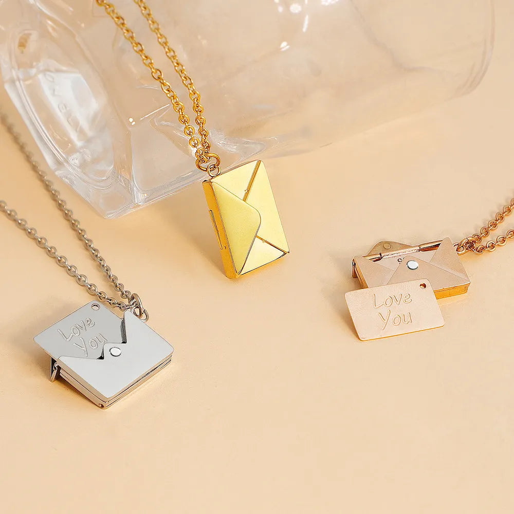 Whispering Envelope Secret Message Necklace