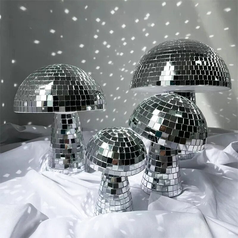 Disco Ball Mushroom Decor