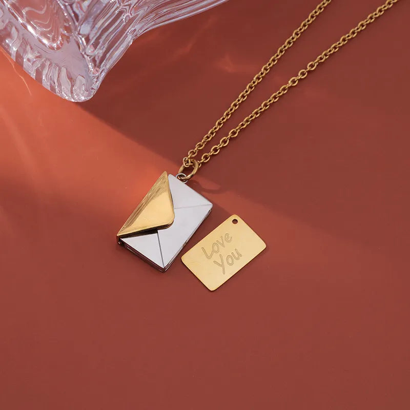 Whispering Envelope Secret Message Necklace