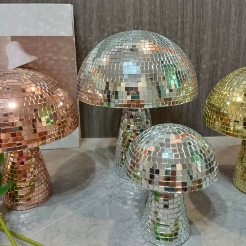 Disco Ball Mushroom Decor