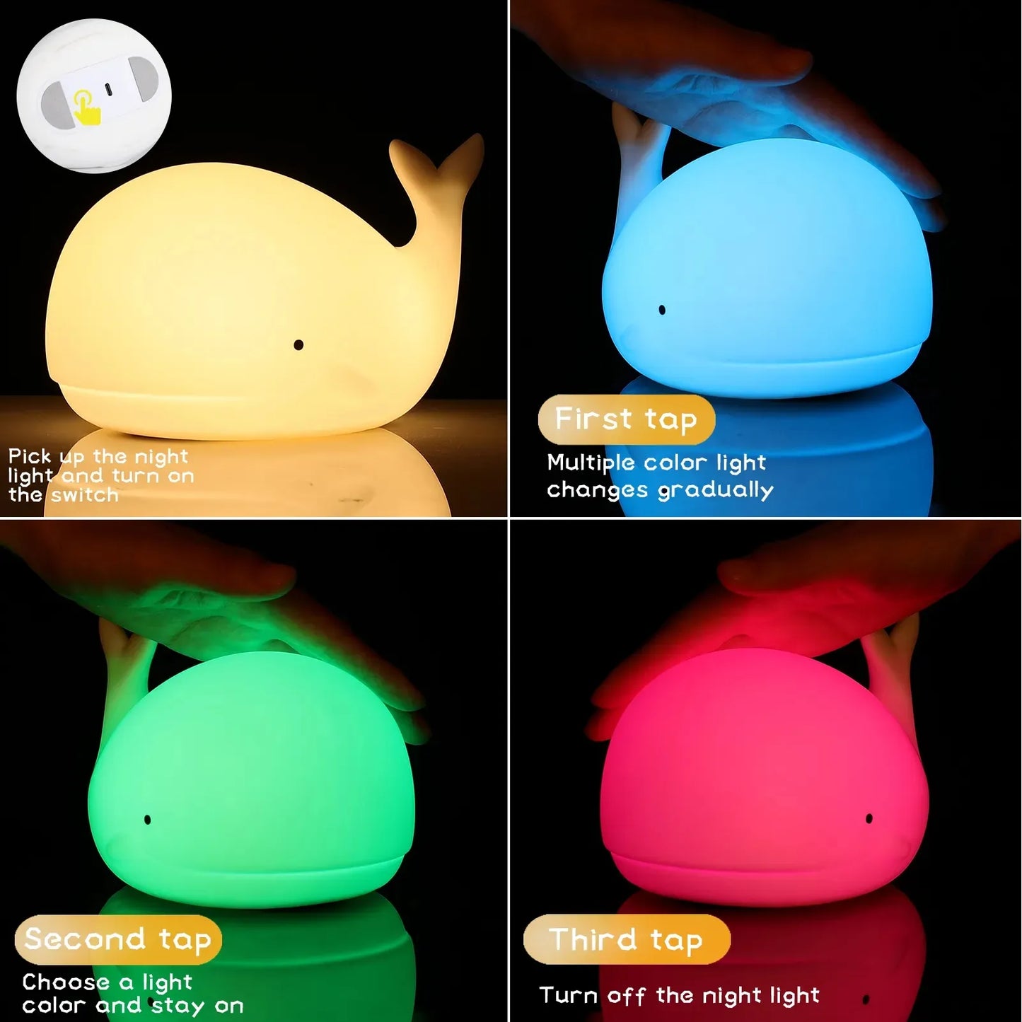 Cute Whale Night Light