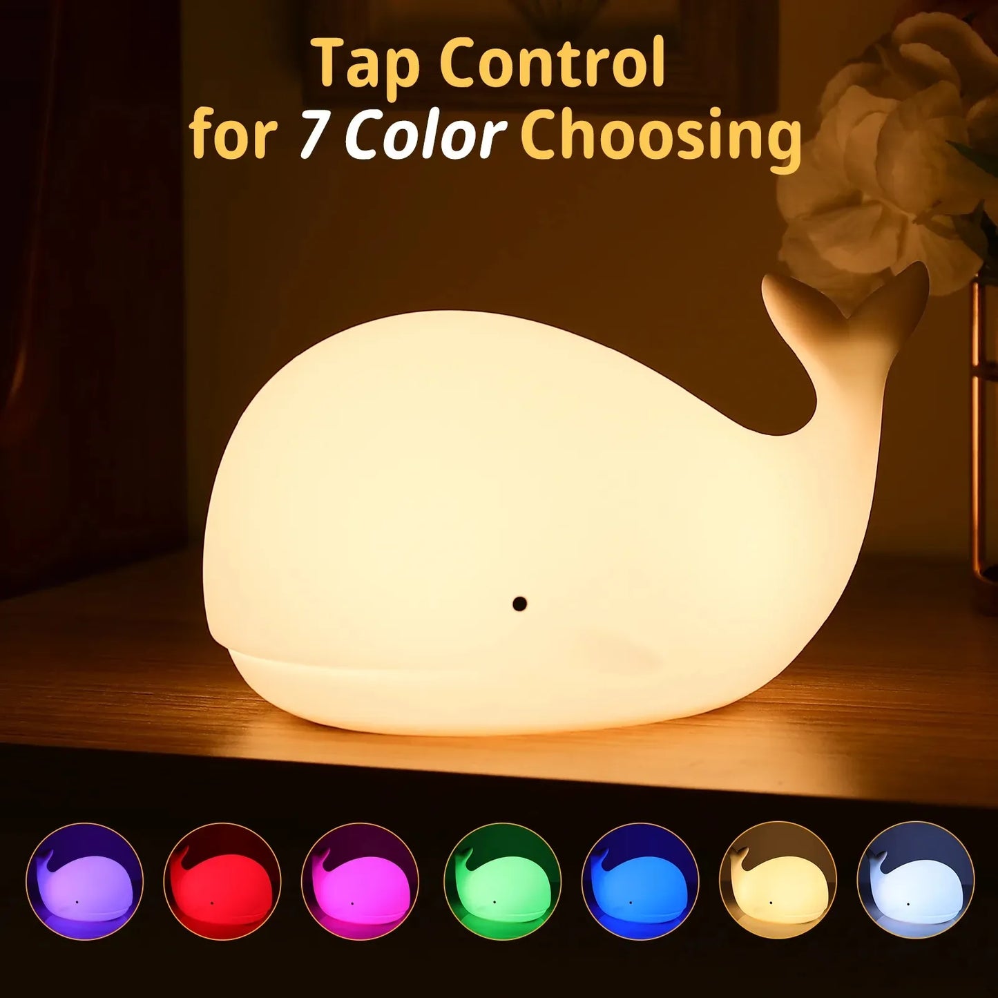 Cute Whale Night Light