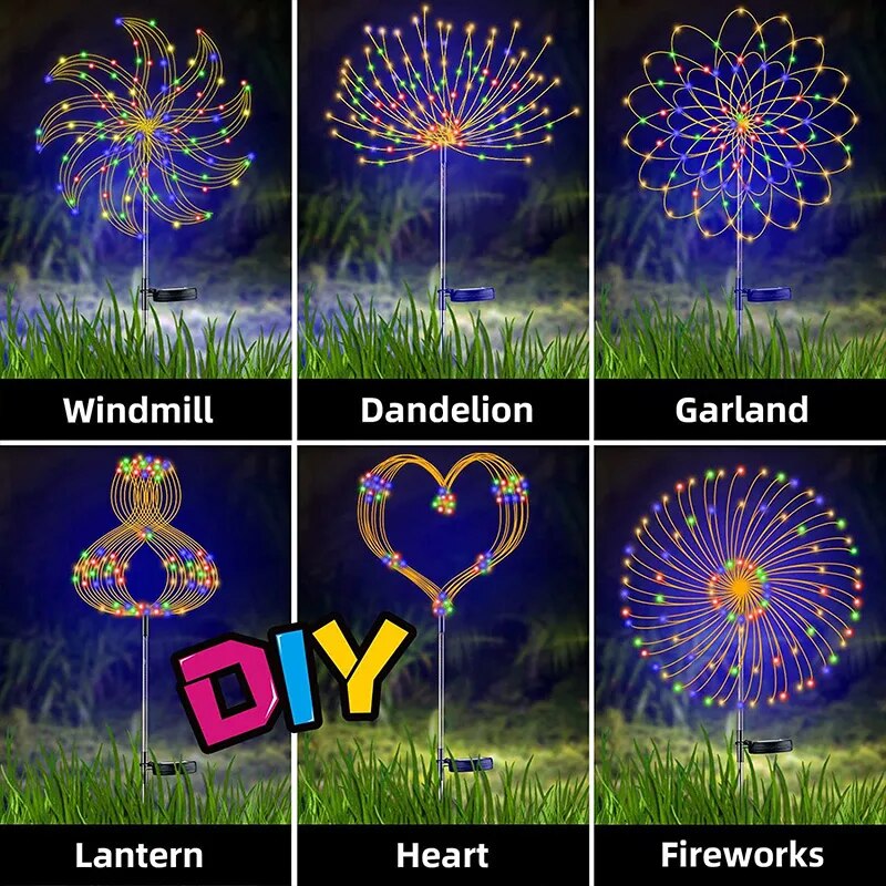 Solar Firework Fairy Lights