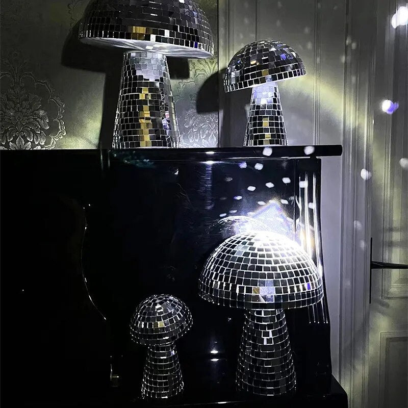 Disco Ball Mushroom Decor